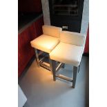 Bar Chair Goteborg Stingray Wet White Cow Leather with Stingray Pattern Wet White X45x90cm Cravt SKU