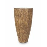 Vase large. Earthy tribal tones gives this item a sumptuous but trendy feel to the surrounding