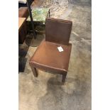 Helsinki dining chair upholstered in rusty brown cow leather 54x60.5x84cm Cravt SKU 850160