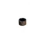 Napkin ring tasty black tab and brown lip shell and stainless steel polished. A splendid addition to