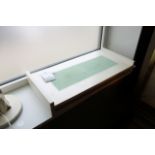 Tray Plateau, Large Turquoise Stingray Bleached Parchment and White Bone, Gorgeous and romantic,