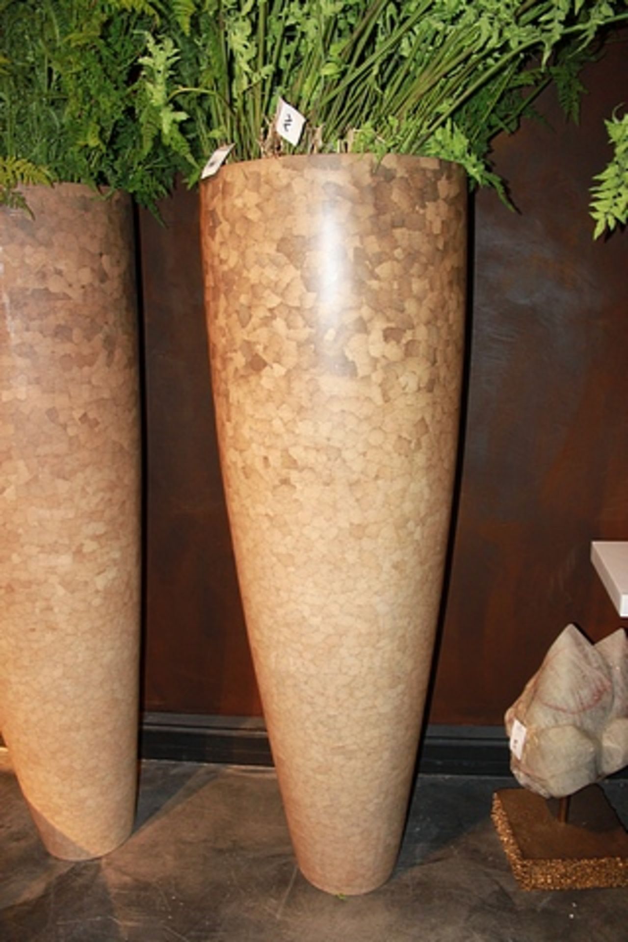 Vase Coarse this tall planter is hand finishedin a matt coloured eggshell reflect dark and light