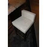 Bar Chair Goteborg upholstered in stingray and wet white cow leather W45x90cm Cravt SKU 850279