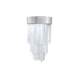 Wall lamp selenite a luxurious selenite wall sconce with single lamp in a nikel metal finish