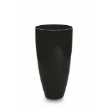 Vase black medium. Bold and stark, a nod to scandanavian design, this vase is uncomplicated and