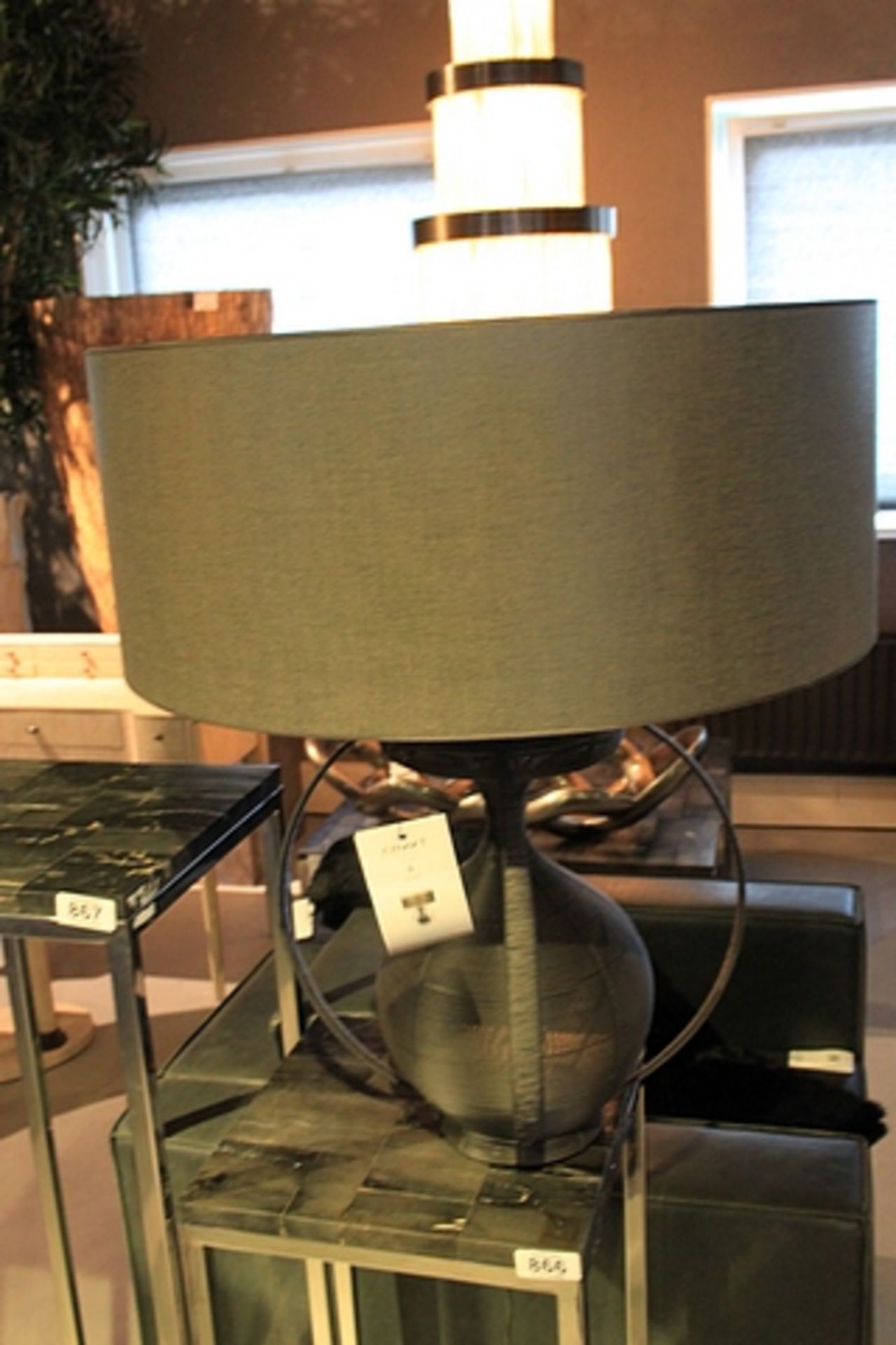 Table Lamp Balance with ornamental fine iron wire Anthracite Balance decorative base, and large
