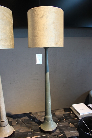 Table Lamp Tower finished in Tabac and Ebony stingray boasting an abundance of the finest natural