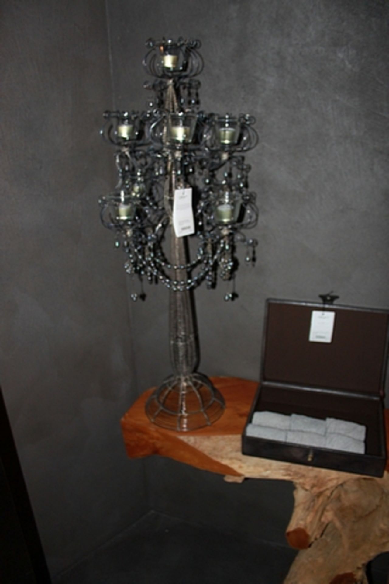 Votiveholder Silver with Black Pearls 9 Votives Black Pearl Limited Edition. This piece brings a