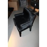 Dining Armchair Stockholm upholstered in hairy black cow hide 70x61x84cm Cravt SKU 850085