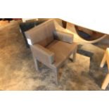 Dining Armchair Stockholm upholstered in rusty grey cow leather 70x61x84cm Cravt SKU 850126