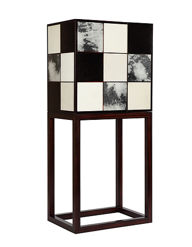 Bar Cabinet Elvin a stunning eye catching cabinet the panelled doors hand crafted in light - Image 5 of 5