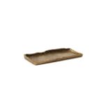 Tray lauri small hand pinched in brass finish, serve guests in chic elegance with this small serving