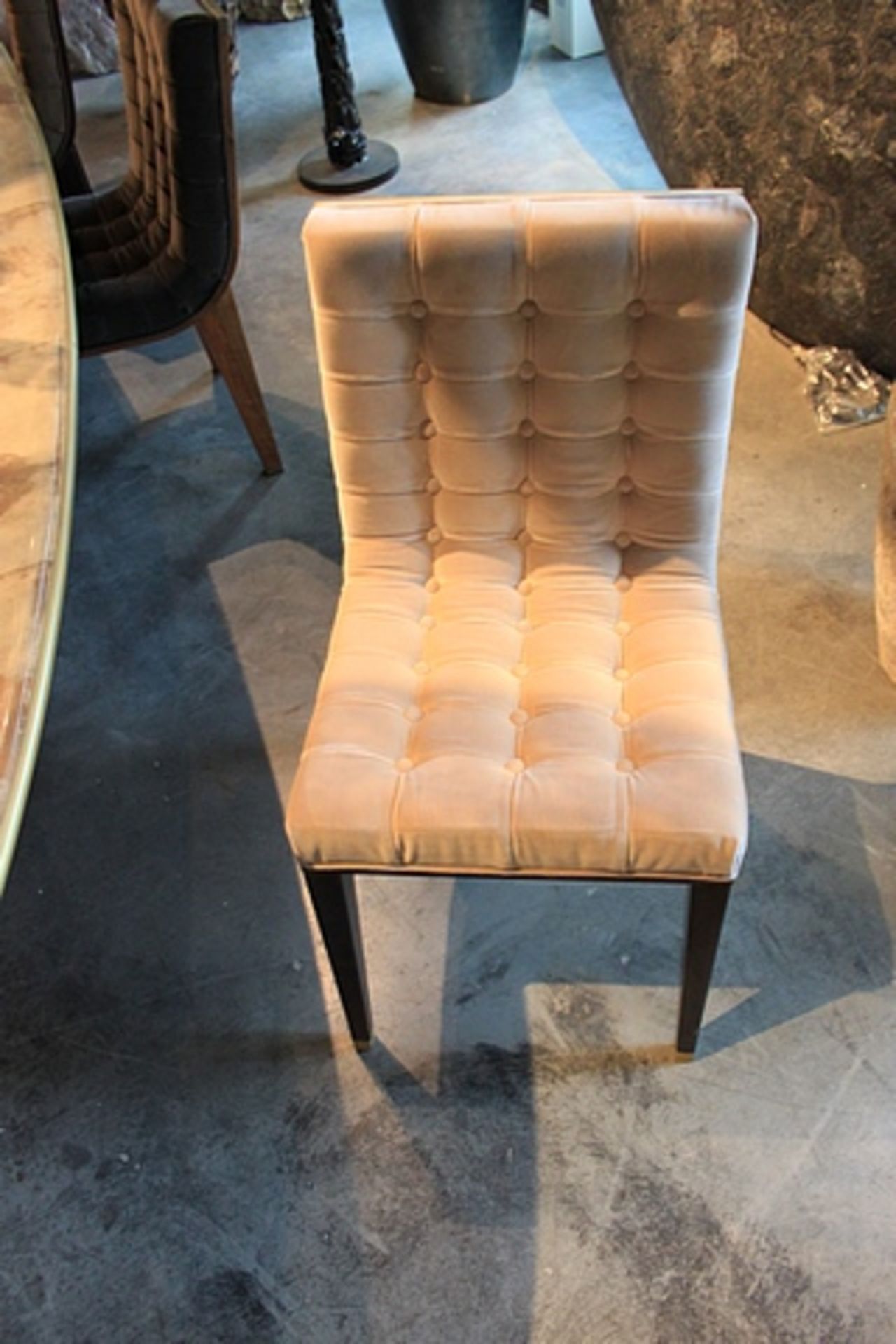 Chair Aivy tufted velvet hardwood framed dining chair 45x61x97cm Cravt SKU 870076-V