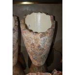 Vase Raw Mother of Pearl Shell Cracked Wavy Vase Mother of Pearl. Beautifully crafted with natural