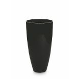 Vase black small. Bold and stark, a nod to scandanavian design, this vase is uncomplicated and waits