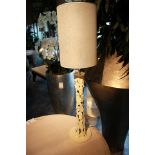 Table Lamp Chips white medium bark metal chips in ivory white powder coating 94x25cm Cravt SKU