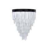 Selenite Wall Lamp in a Darkened Metal Finish with Selenite Sticks and 6 Lights. The Selenite sticks