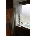 Table Lamp Chips White Small Bark Metal Chips in Ivory White Powder Coating. Illuminate the room