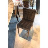 Chair Aivy tufted velvet hardwood framed dining chair 45x61x97cm Cravt SKU 870076-V