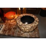 Bowl coconut shell decorative TUNDA bowl flaunts a sculptured form and chunky design. Ideal for