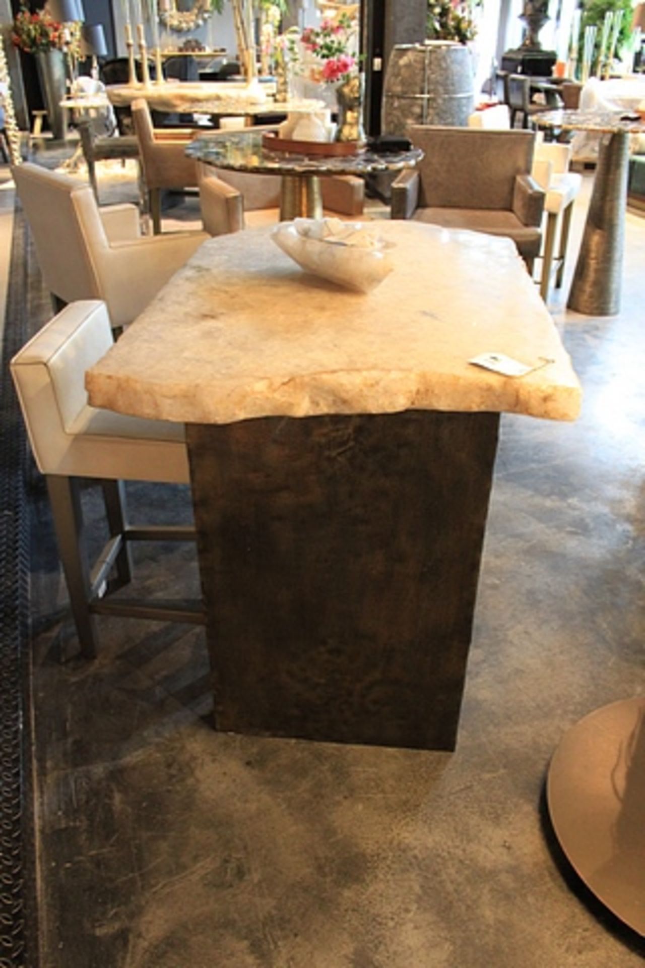 Bar table a hand carved clear quartz precious rock piece table top combines luxury and the