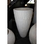 Vase a hand carved white wash Sawa vase 75x40cm Cravt SKU 233002P