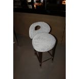 Barchair Fire oyster grey upholstered bar stool 44x40x91cm Cravt SKU 880004