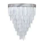 Selenite Wall Lamp in a nickel look with Selenite Sticks and 6 Lights. The Selenite sticks are the