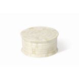 Box pepyn large buffalo bone polished. Cylidrical in shape, calming and serene angel white tones,