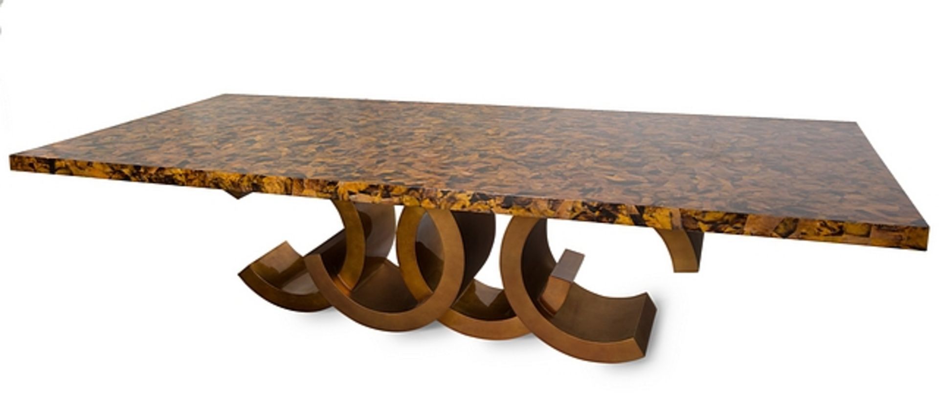 Dining Table C's a simply beautiful piece of furniture crafted from hand-cracked penn shells in - Image 7 of 7