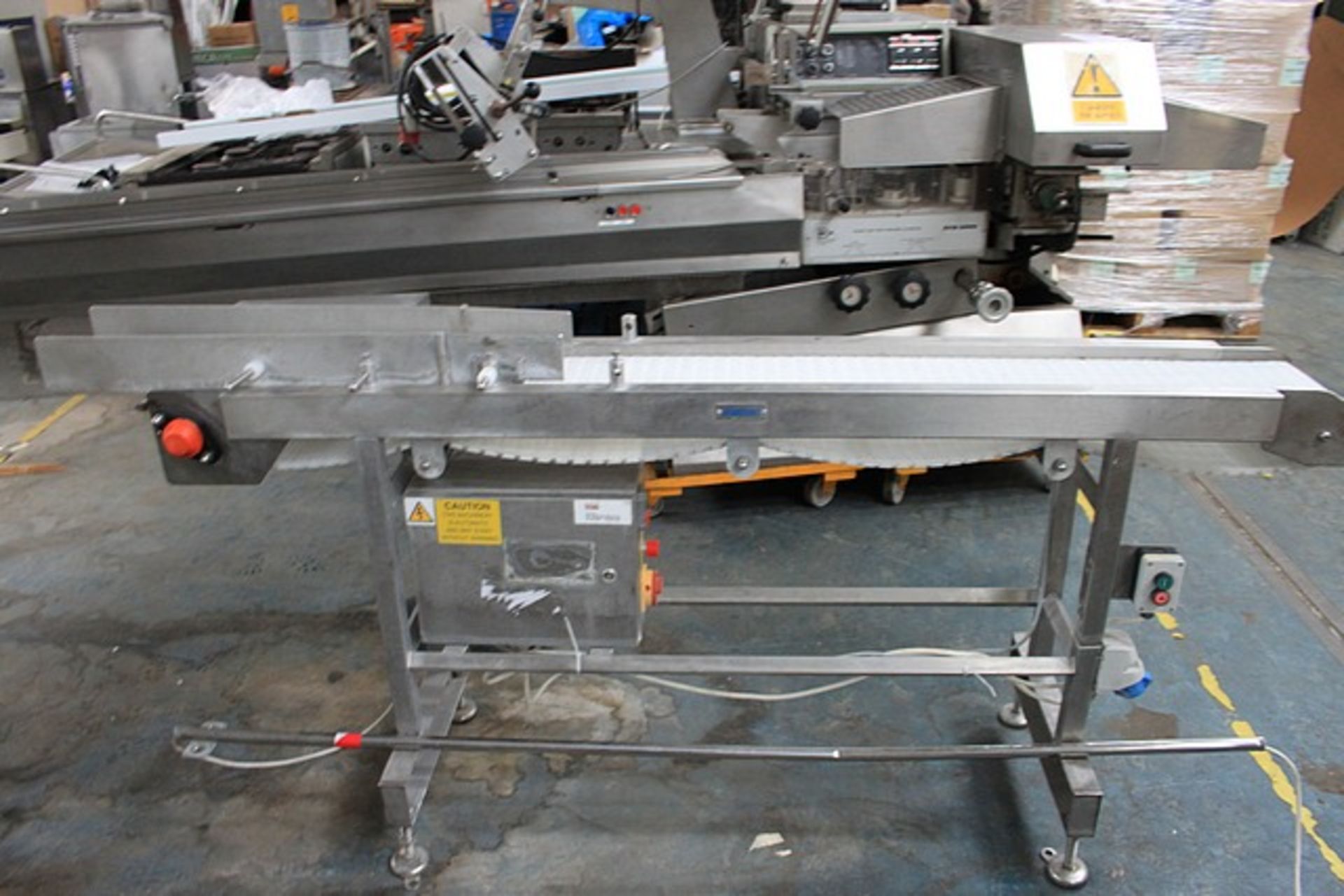 Opal FPS LTD index conveyor on stainless steel frame 200mm x 1950mm (s/n OP59200) - Bild 2 aus 2