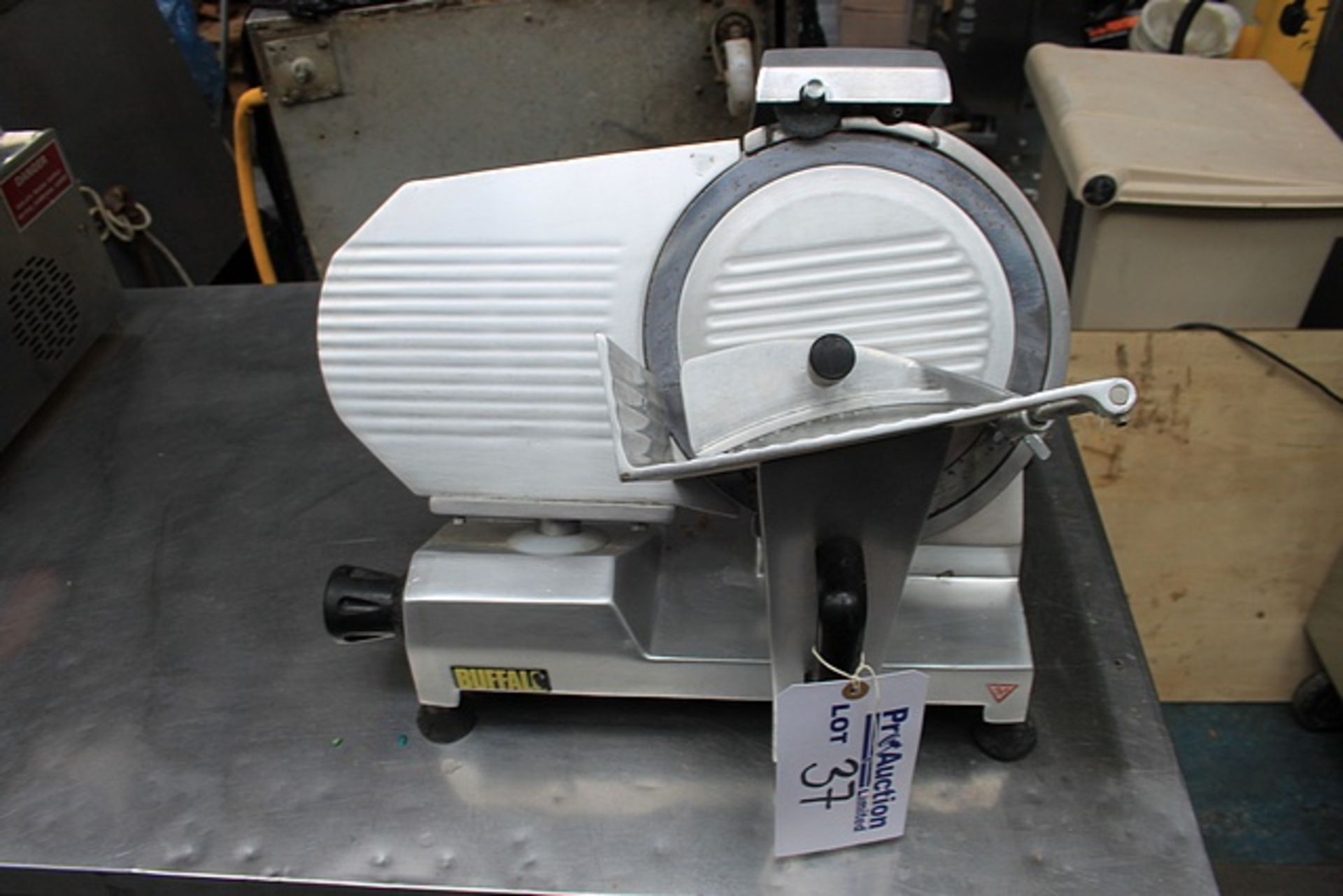 Buffalo Meat Slicer - 250mm blade anodized aluminium body variable cutting thickness integral