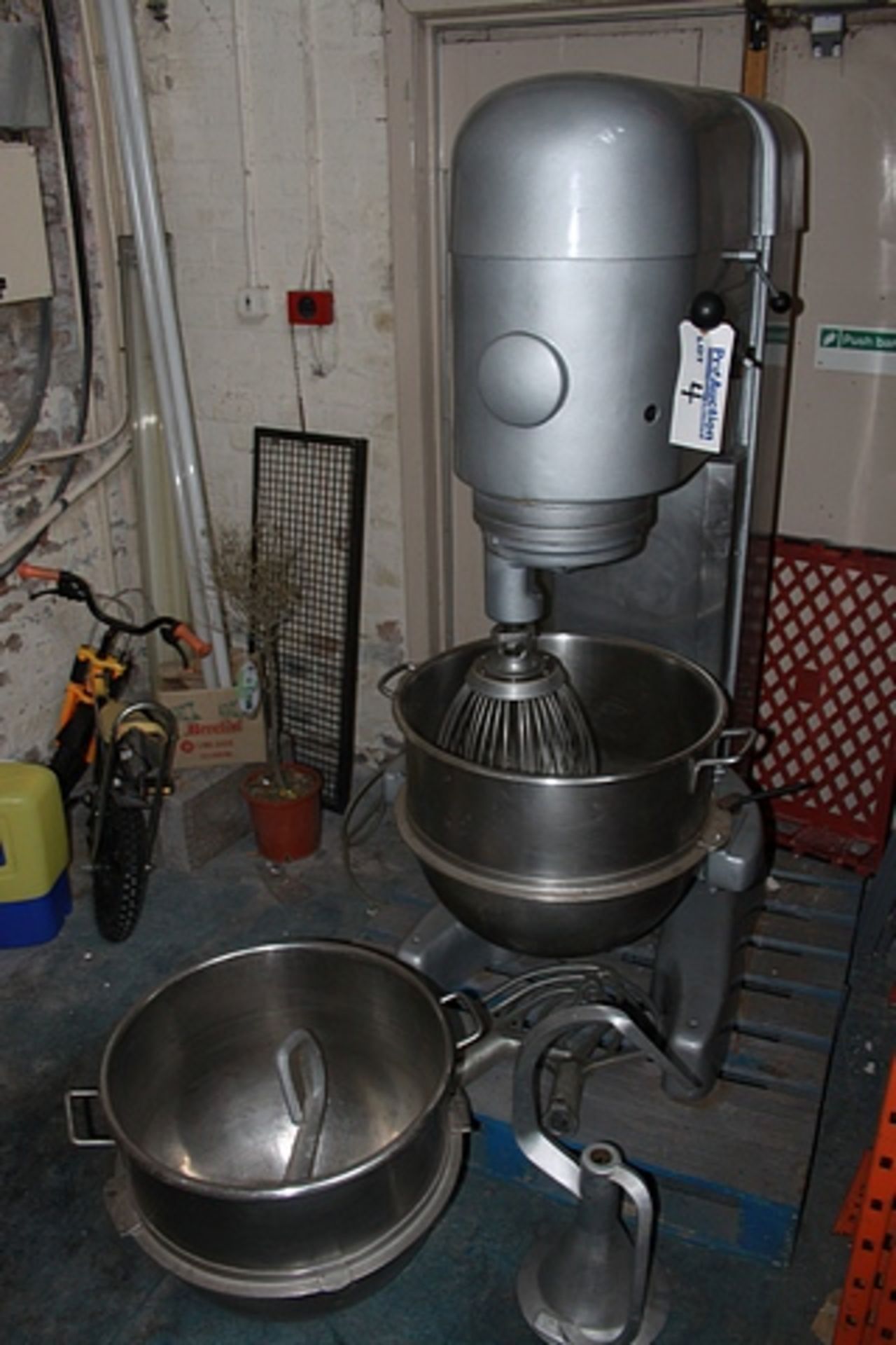 Hobart model M802 planatry mixer complete with 2x stainless steel bowls and tooling s/n 11021170 - Image 2 of 3