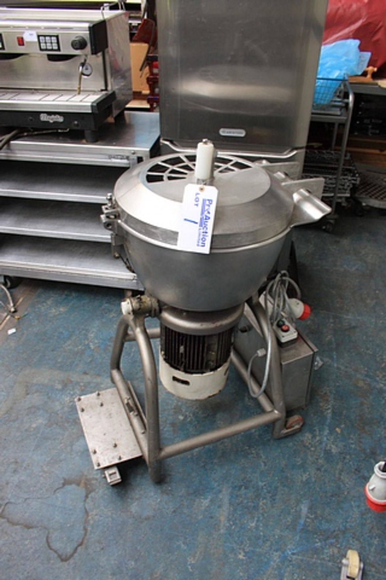 Stephan vertical cutter / mixer 90° tilt mechanism rotates forward for easy product removal uses a