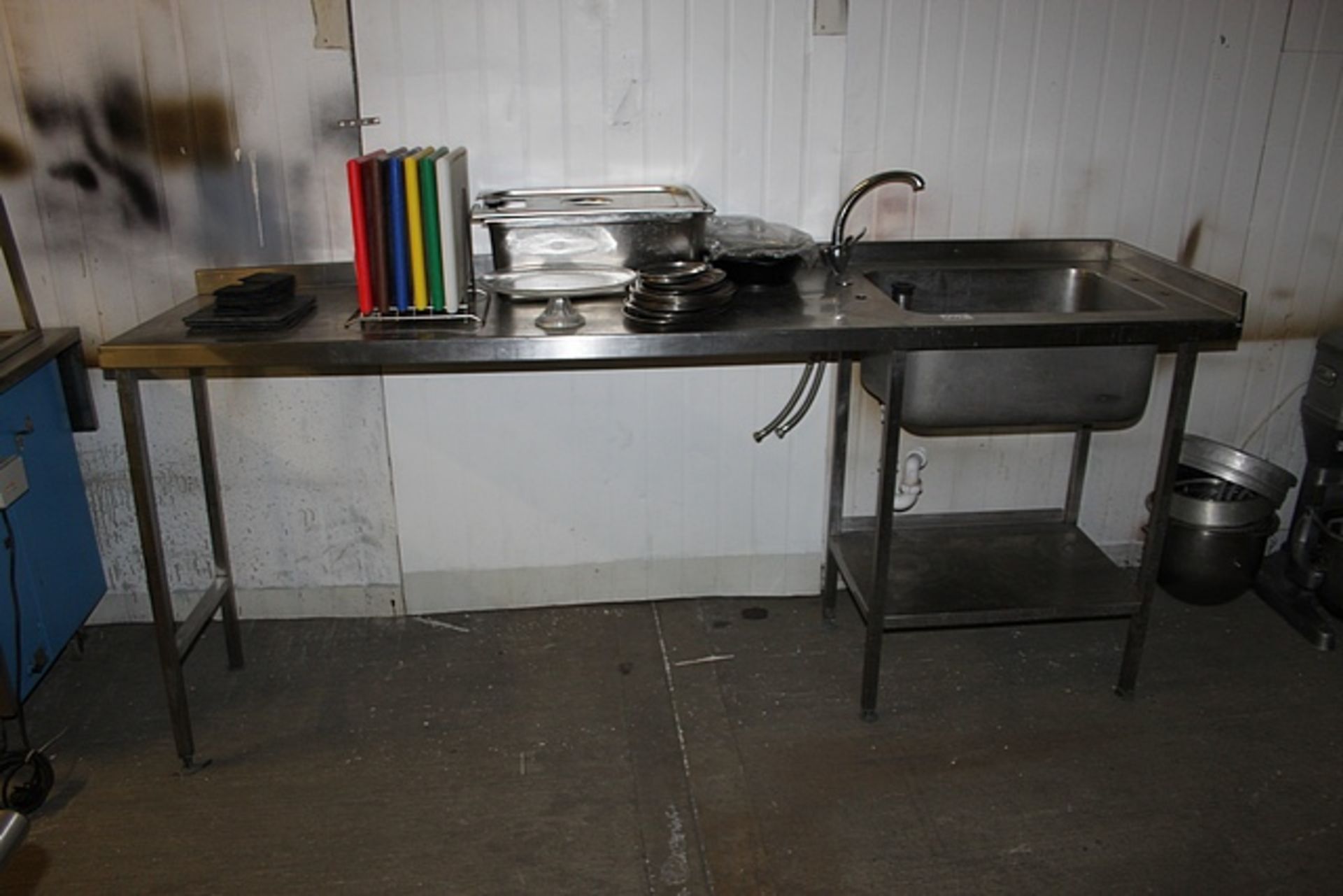 Stainless steel commercial sink LHD 2400mm