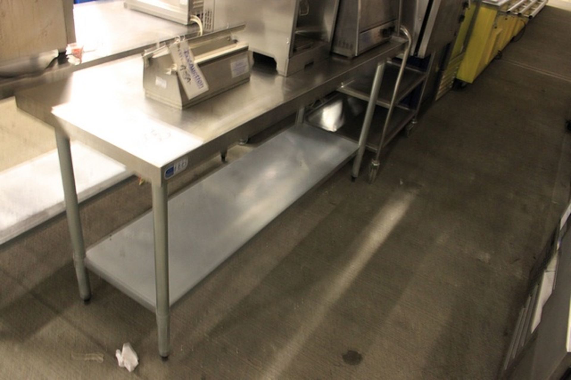 Stainless steel preparation table with undershelf 1800mm x 600mm