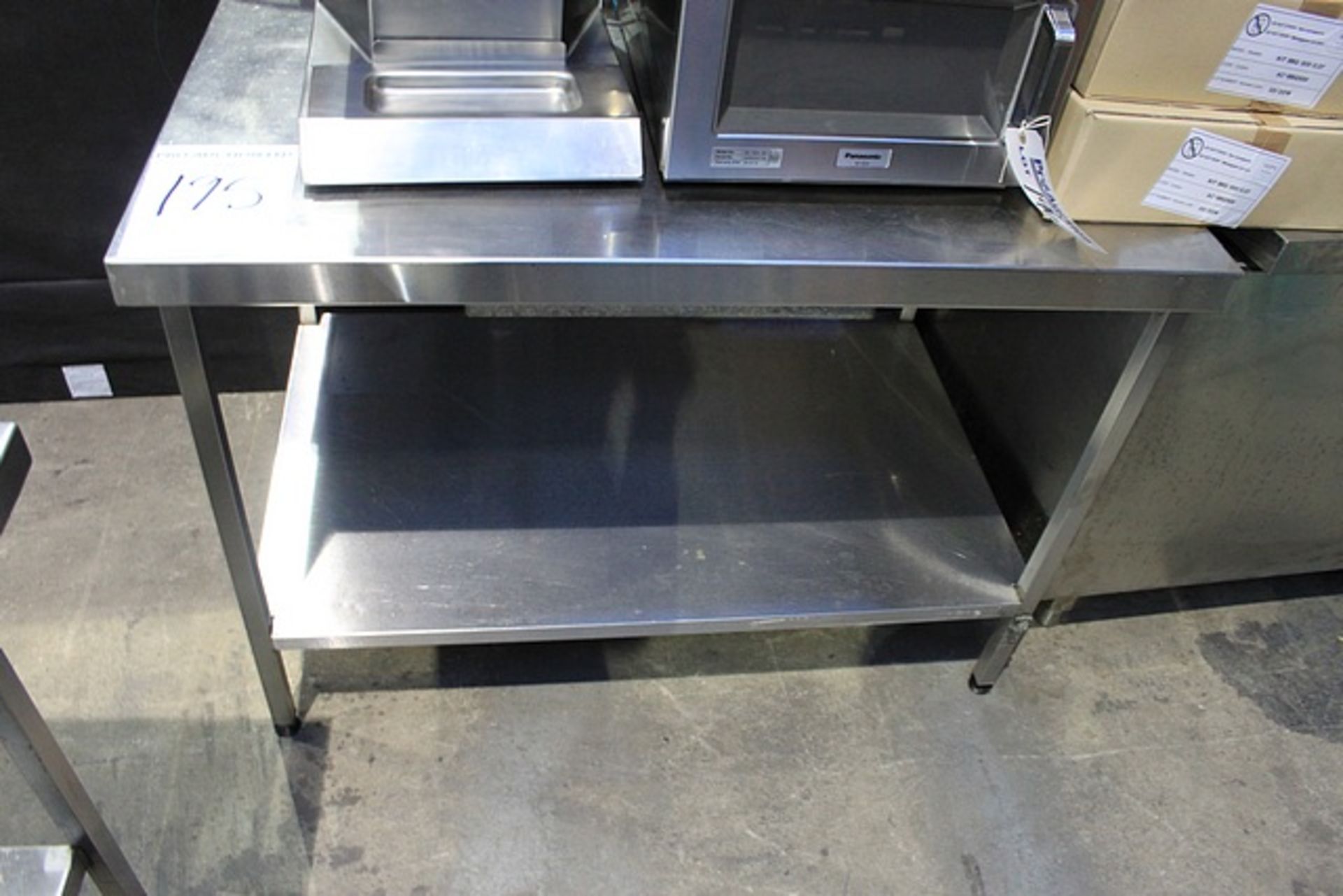 Stainless steel preparation table with under shelf 1200mm x 760mm