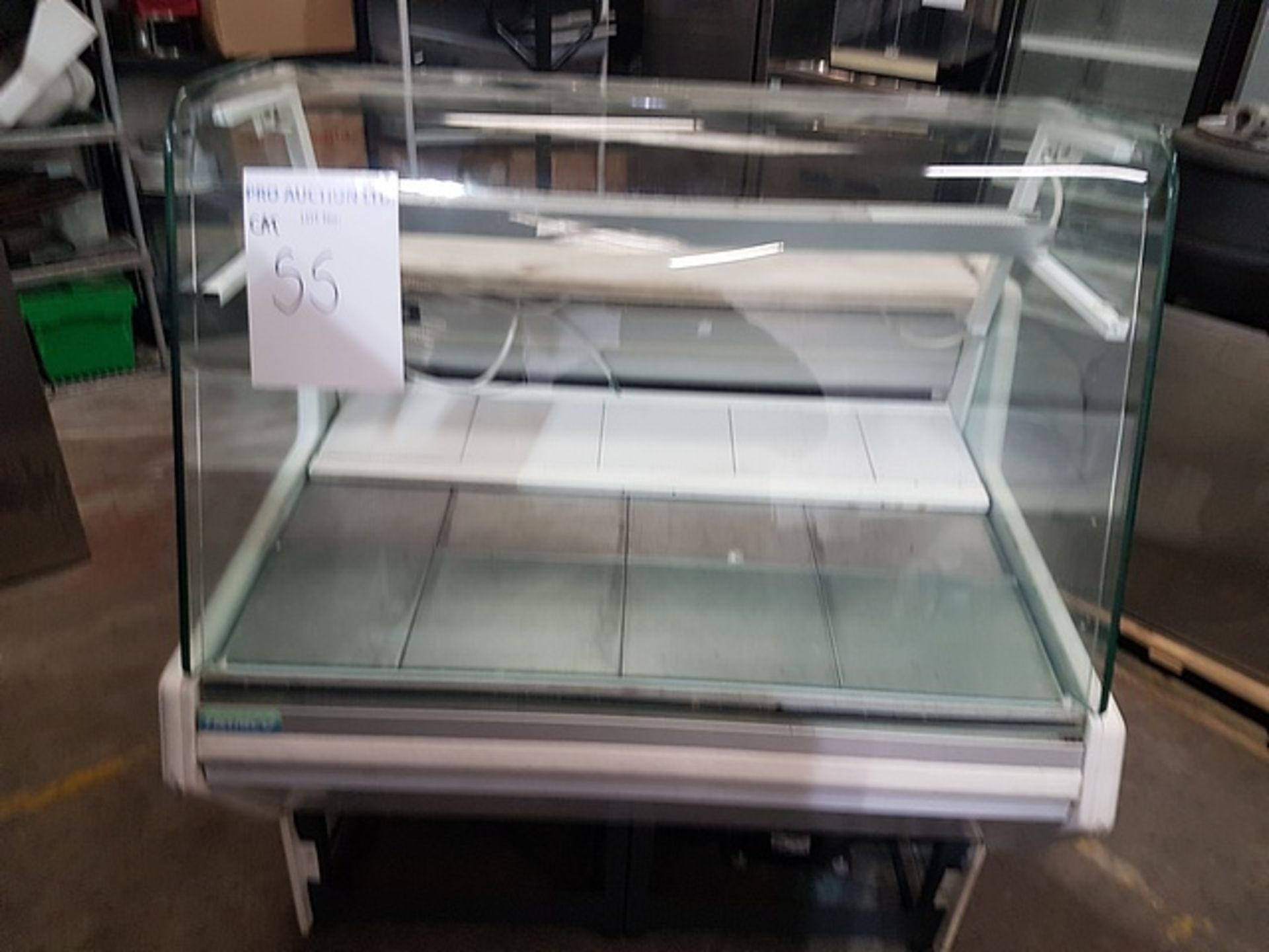 Trimco glass fronted Deli counter chilled with marble top 1050mm x 1000mm x 1220mm