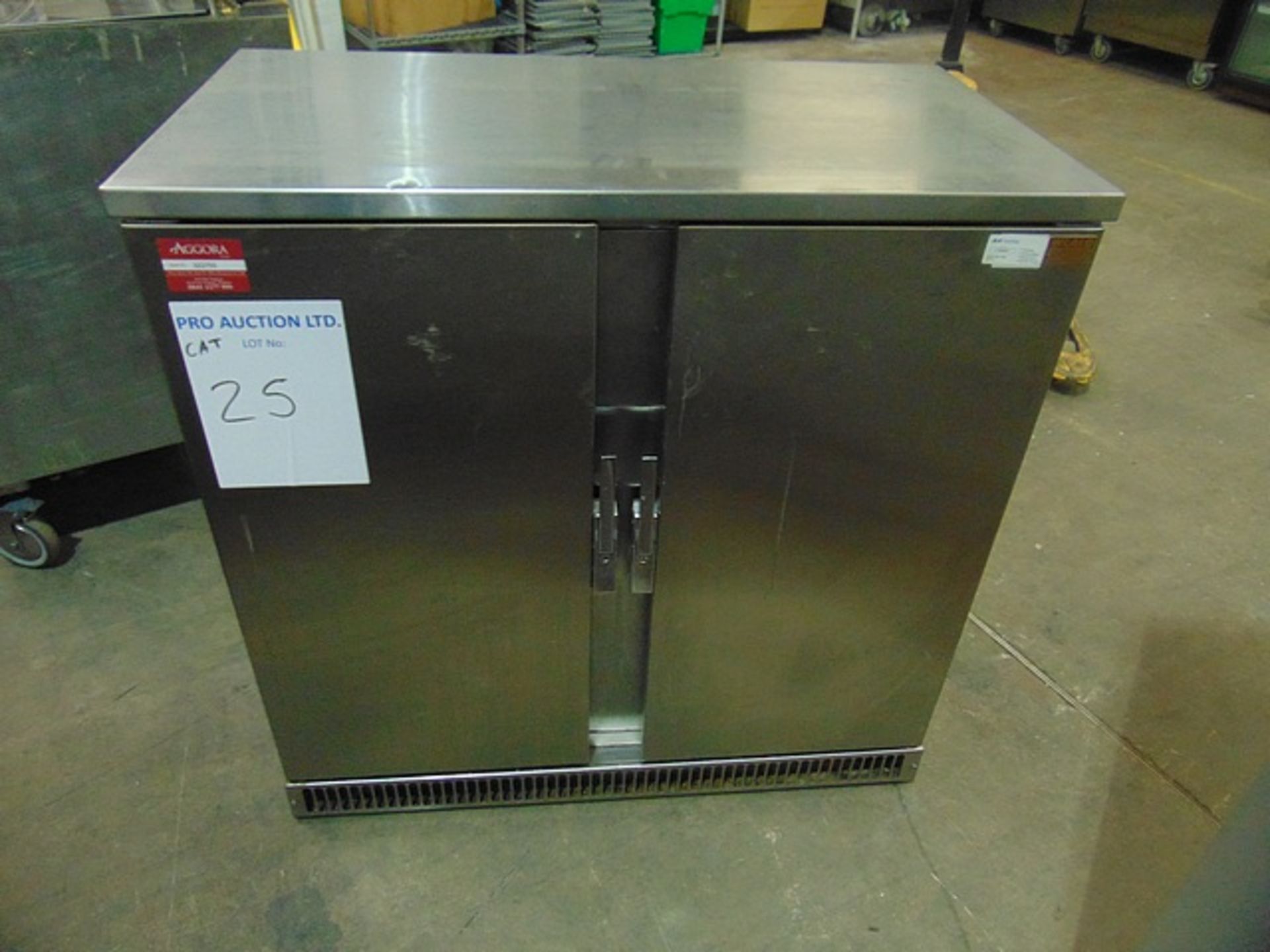 Weald model WM32H stainless steel 2 door back bar cooler SN M6094/2