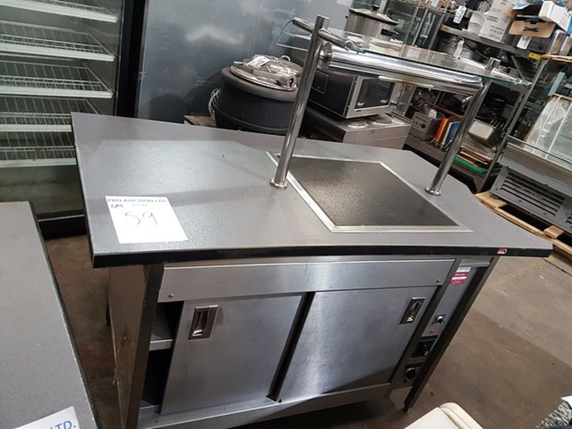 HCE server counter with heated gantry 1500mm x 840m