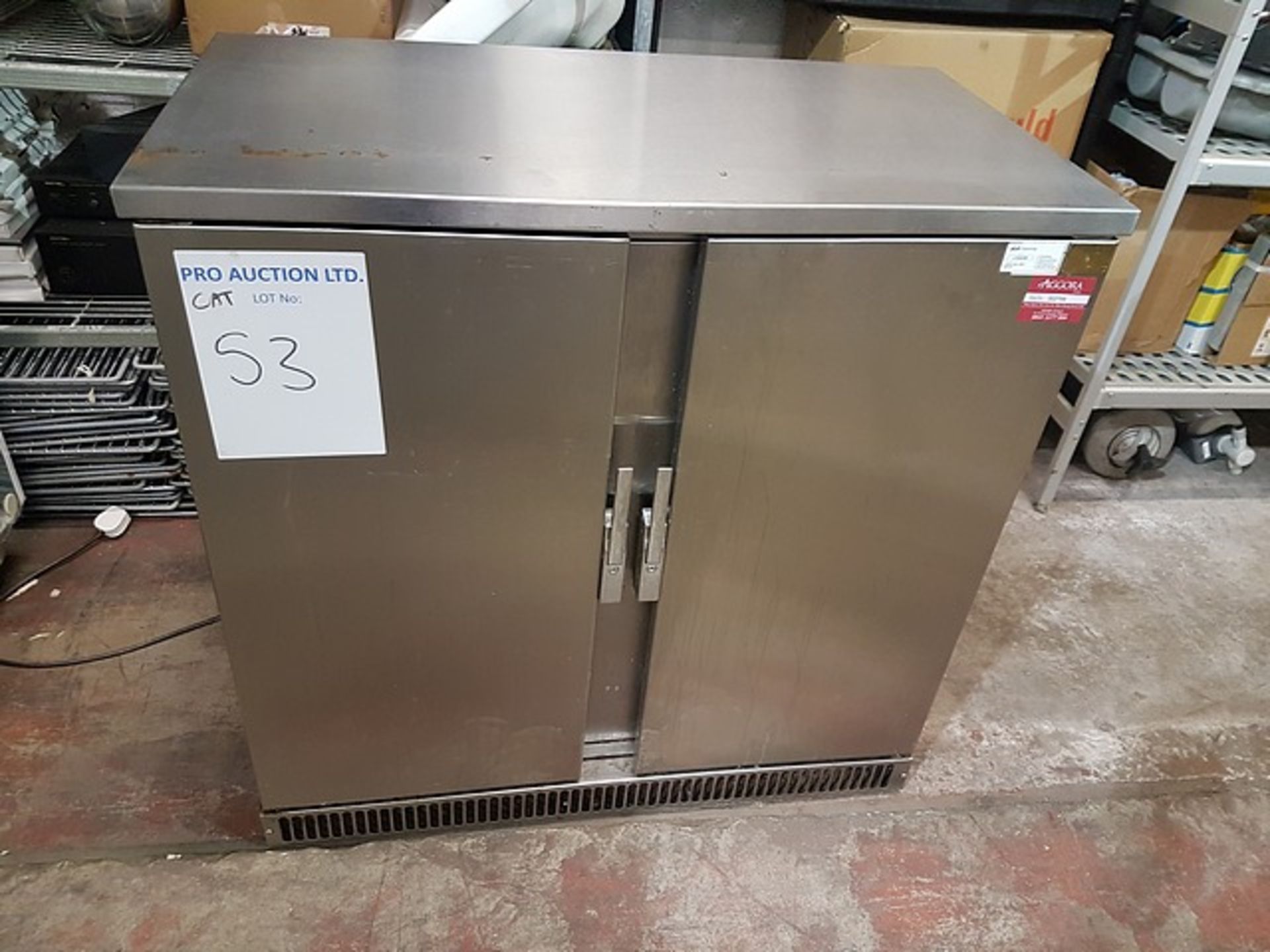 Weald model WM32H stainless steel 2 door back bar cooler SN M6094/1