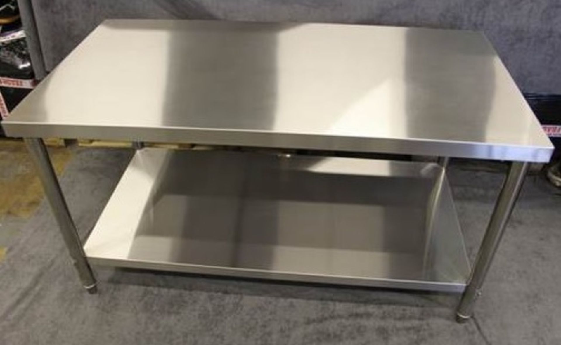 Brand New stainless steel commercial heavy duty preparation table 1500mm x 600mm thick top grade 304