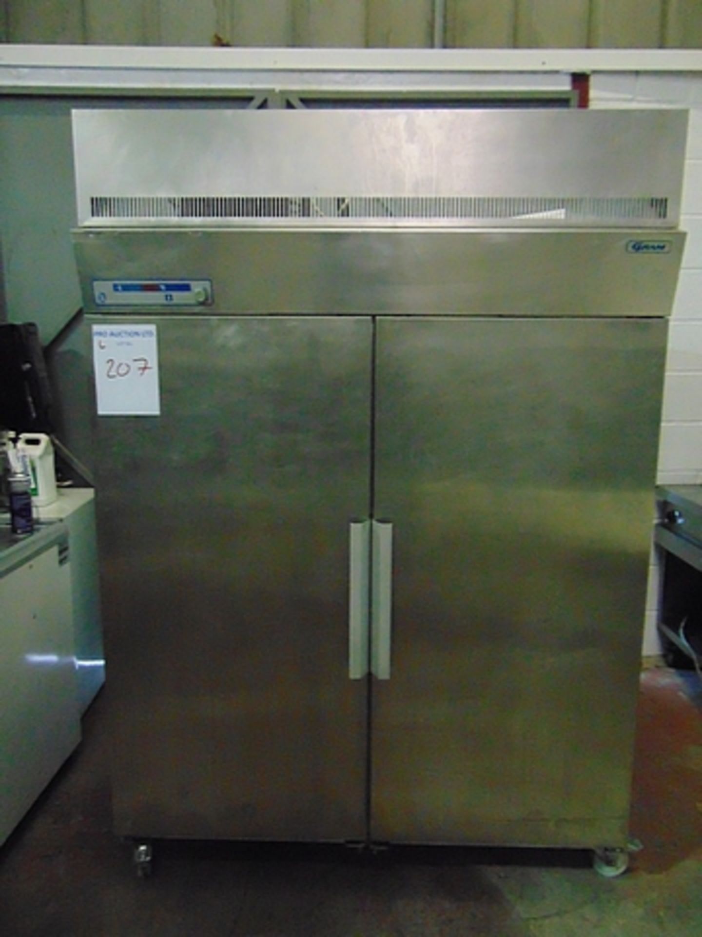 Gram K1305 stainless steel double door commercial fridge stainless steel construction two sturdy,