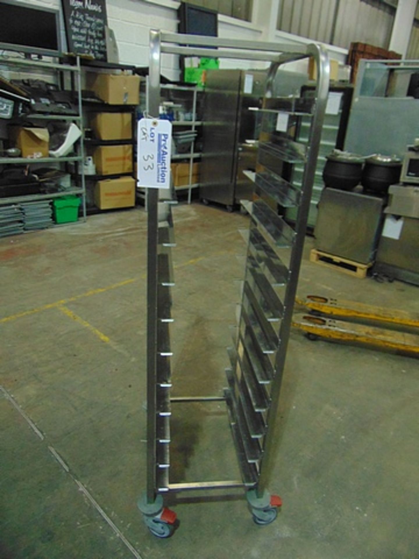 Stainless steel 12 tier mobile rack 440mm x 570mm x 1650mm