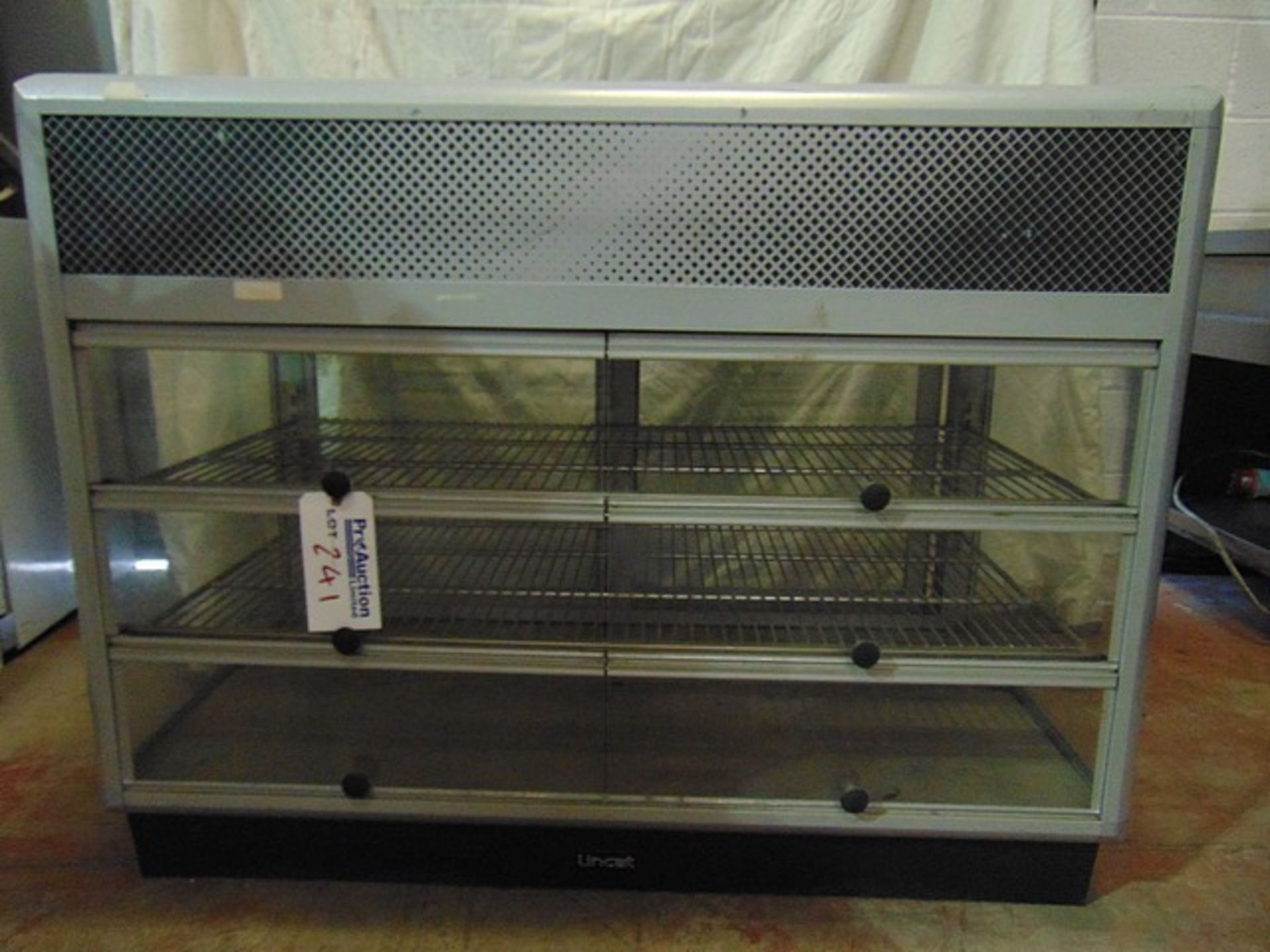 Lincat D6R125S refrigerated merchandiser self service extruded aluminium frames & metallic silver