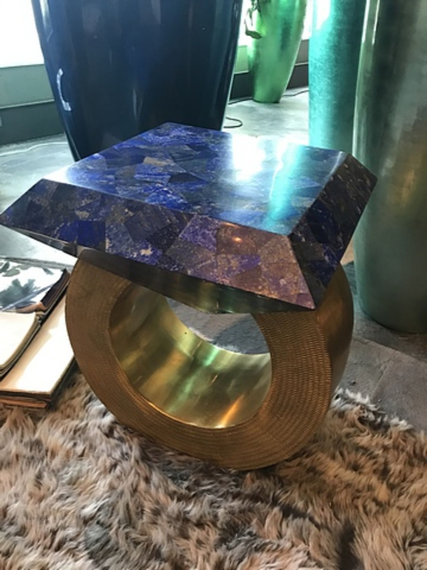 Jewellery side table. Resembling a devastatingly beautiful ring, this table is extravagent and a