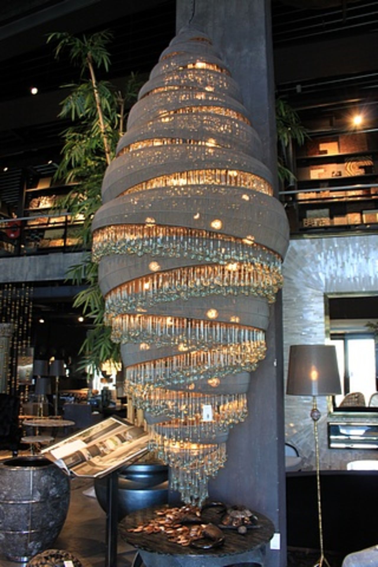 Hanging Lamp Tumble l  an opulent meticulously crafted and richly hued 50 light chandelier style - Image 3 of 14