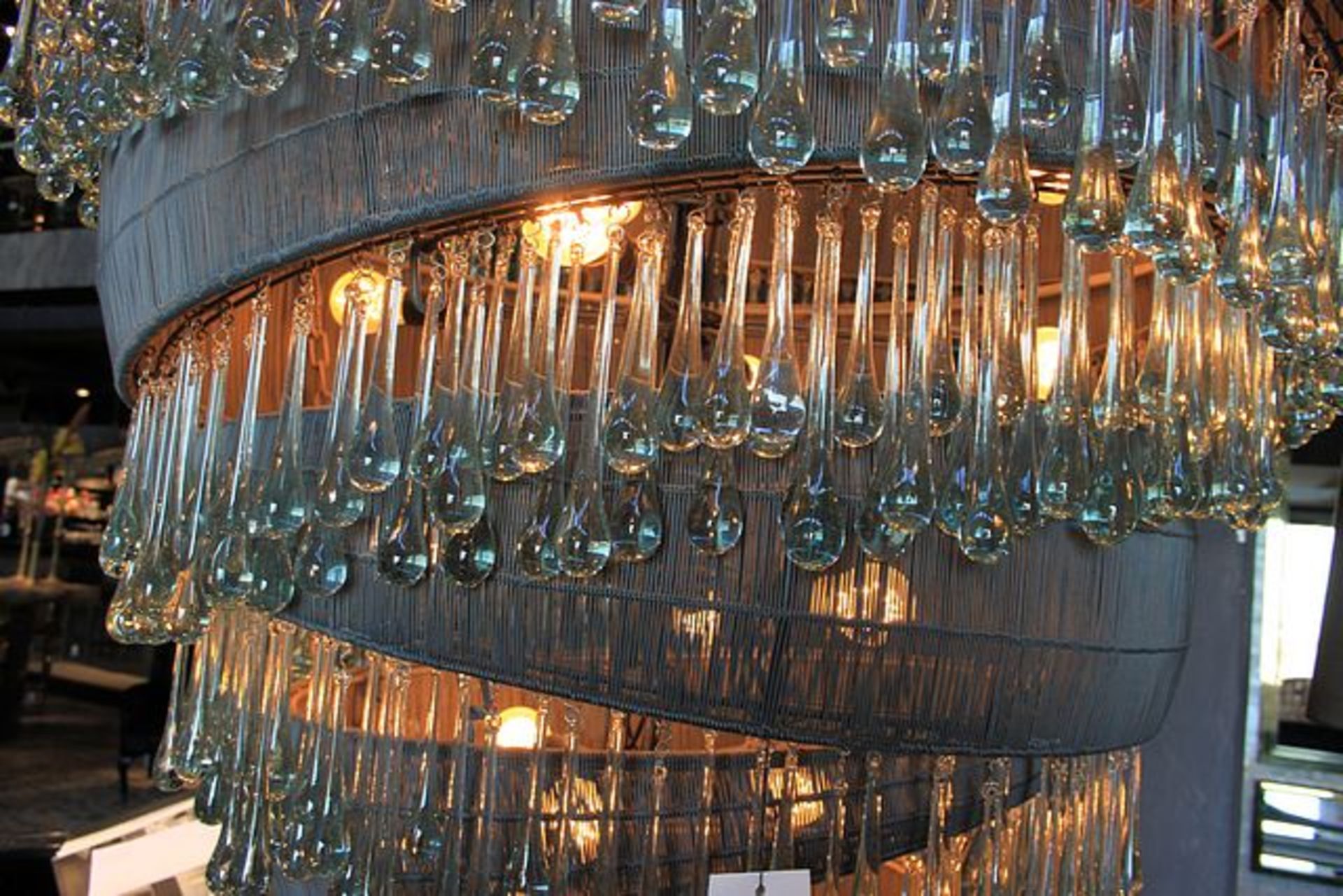 Hanging Lamp Tumble l  an opulent meticulously crafted and richly hued 50 light chandelier style - Image 4 of 14