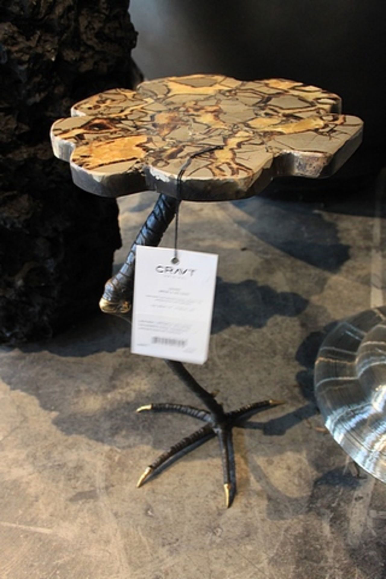 Side table break a leg side table with sand top sepataria stone top, a solid antique monopodial