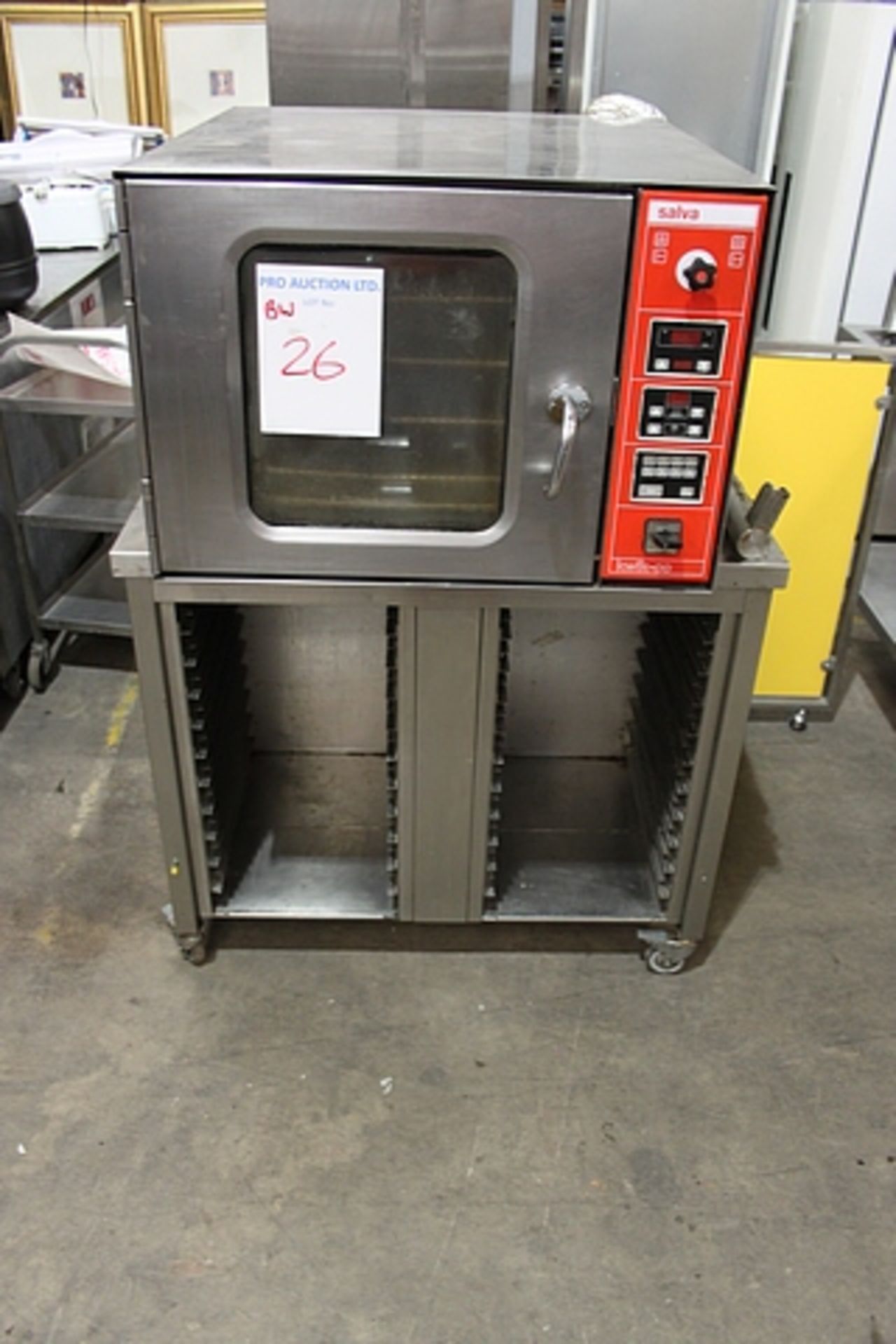 Salva Kwik Co 5 model 90E5P convection oven five grid electric 400V complete with 20 grid stand (s/n